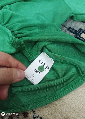 Yeşil Mini V Yaka Kadın Gömlek - Görsel 4