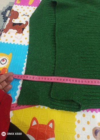 Yeşil Boğazlı Örgü Kadın Kazak - Görsel 3