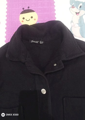 Siyah Kapüşonlu kaşe kumaş Ceket - Görsel 4