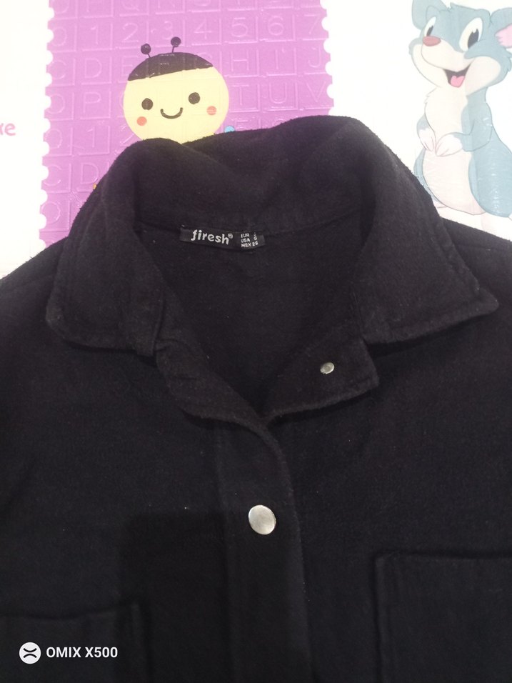 Siyah Kapüşonlu kaşe kumaş Ceket - Görsel 4