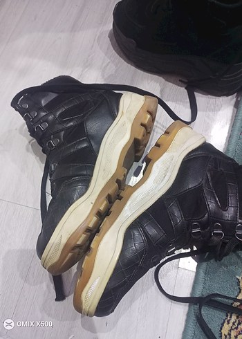 unisex Siyah Bağcıklı Sokak Stili Spor Ayakkabı - Görsel 5