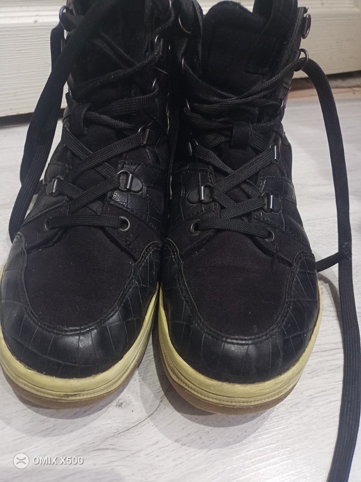 unisex Siyah Bağcıklı Sokak Stili Spor Ayakkabı - Görsel 2