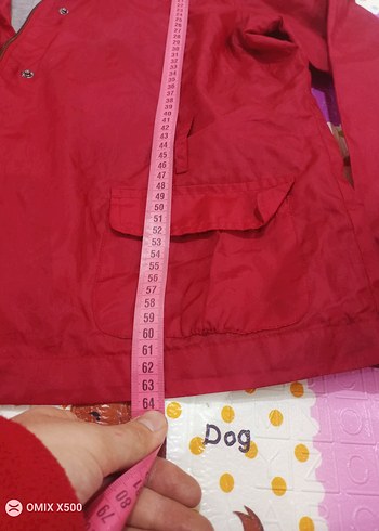 Kız Çocuk Kapüşonlu Kırmızı Düğmeli Yağmurluk - Görsel 5