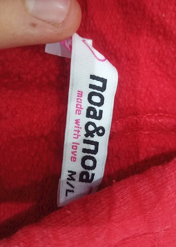 Kırmızı Kapüşonlu Fermuarlı Mini Sweatshirt - Görsel 3