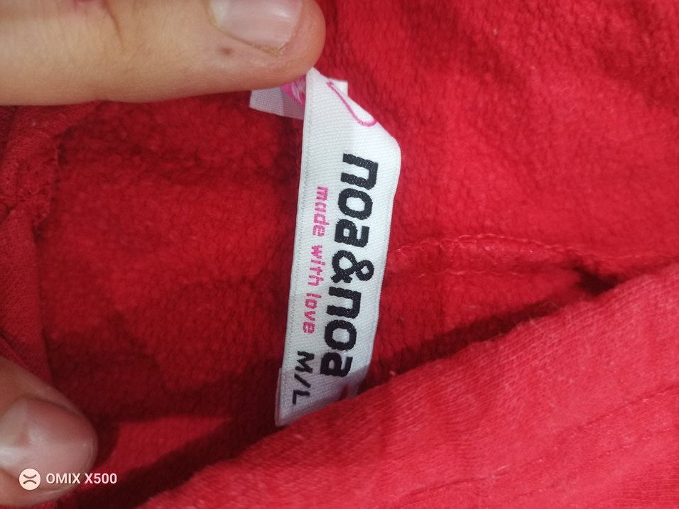 Kırmızı Kapüşonlu Fermuarlı Mini Sweatshirt - Görsel 3