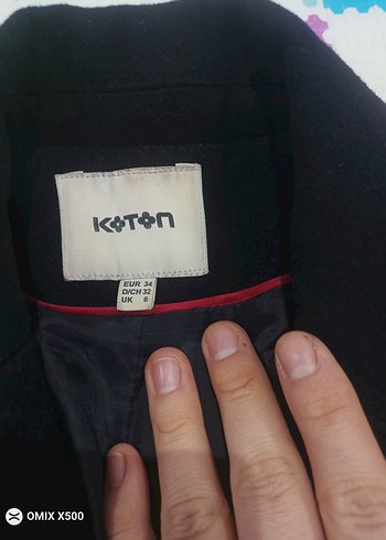 KoTon Siyah Uzun Kaban - Görsel 4