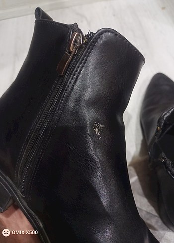 Siyah Tokalı Kadın Topuklu Bot - Görsel 6