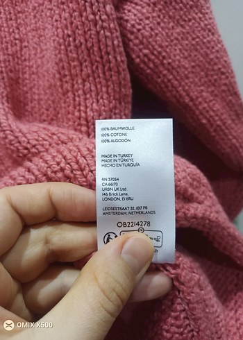 Pembe Örgü Kadın Kazak - Görsel 3