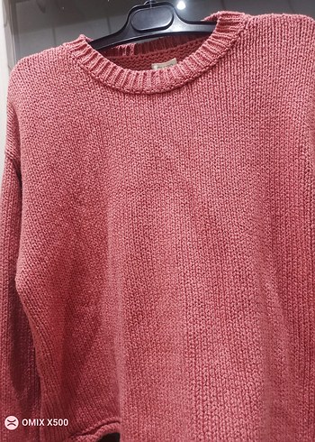 Pembe Örgü Kadın Kazak - Görsel 4