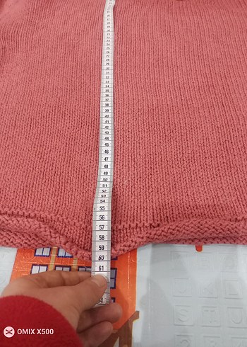 Pembe Örgü Kadın Kazak - Görsel 6