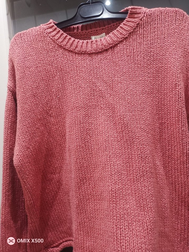 Pembe Örgü Kadın Kazak - Görsel 4