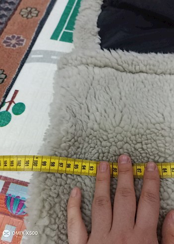 Gri Peluş Kadın Kaban - Görsel 4