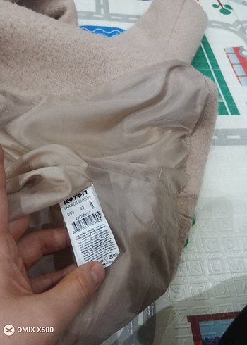 Kadın Bej Mini Kısa Peluş Kaban - Görsel 7