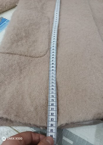 Kadın Bej Mini Kısa Peluş Kaban - Görsel 4