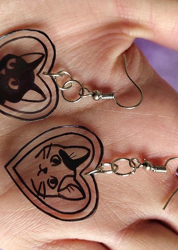 kedili küpeler - Görsel 3