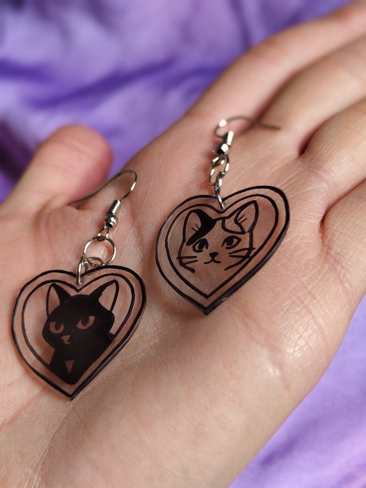 kedili küpeler - Görsel 5