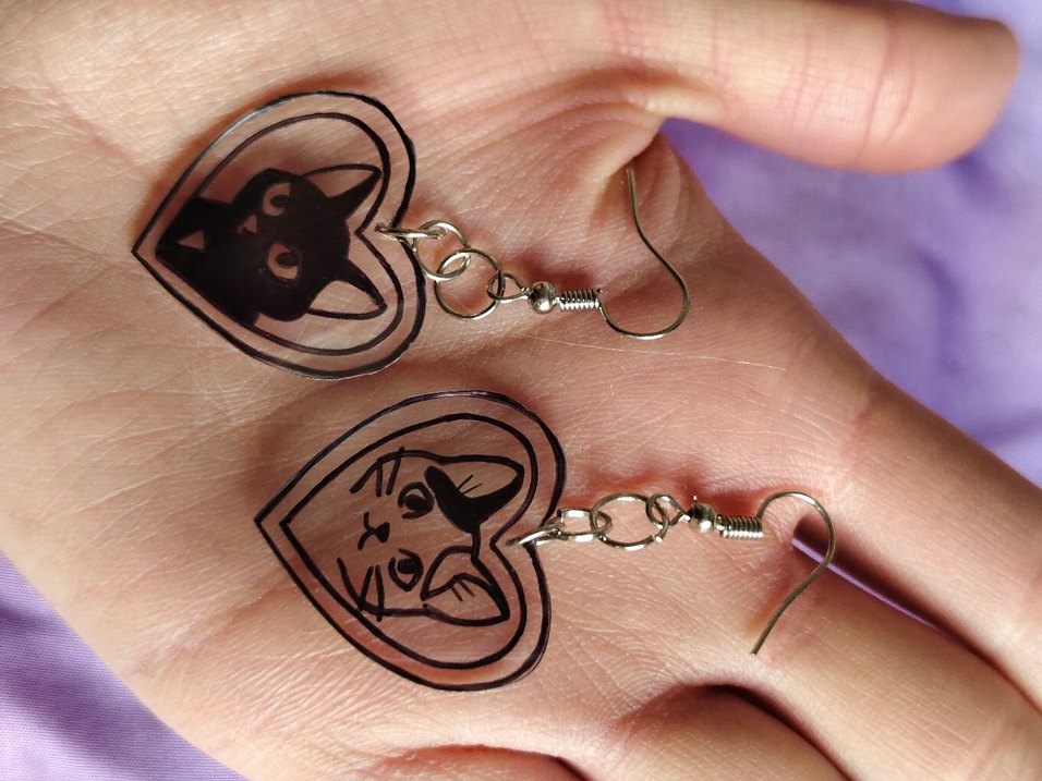 kedili küpeler - Görsel 3