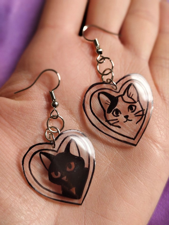 kedili küpeler - Görsel 2