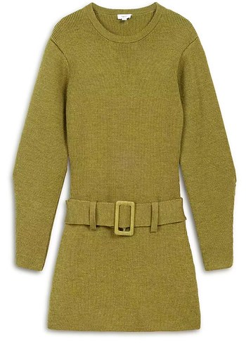 haki yeşil triko elbise - Görsel 3