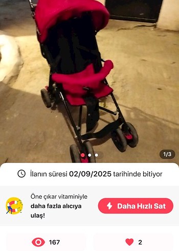 Chicco Kırmızı Bebek Arabası