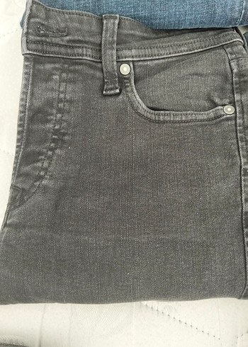 38 Beden gri Renk Gri Erkek Denim Jean Pantolon