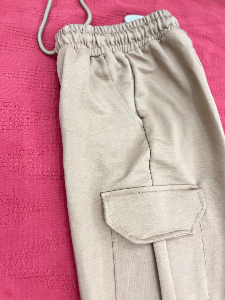 Kahverengi Çocuk Cepli Eşofman Altı - Görsel 5