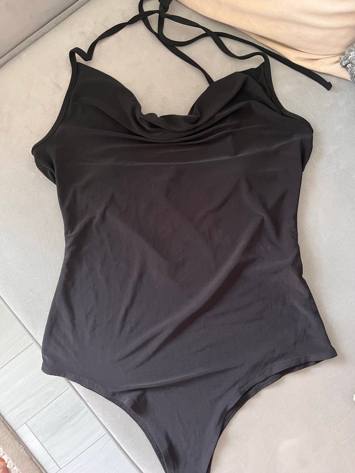 Siyah Degaje Yaka Kadın Çıtçıtlı Bluz - Görsel 3