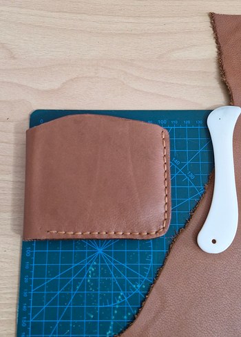 hakiki deri el yapımı unisex Cüzdan - Görsel 2