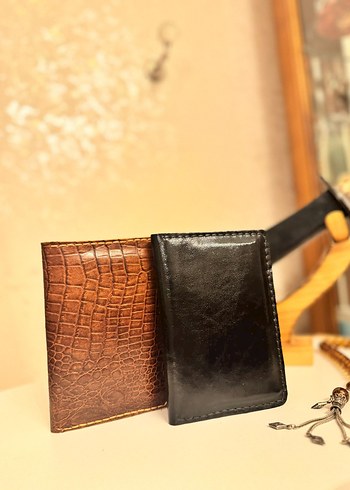 Kahverengi Deri Erkek Cüzdanı el dikişi - Görsel 3