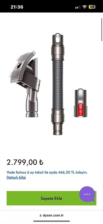 dyson evcil hayvan bakım seti