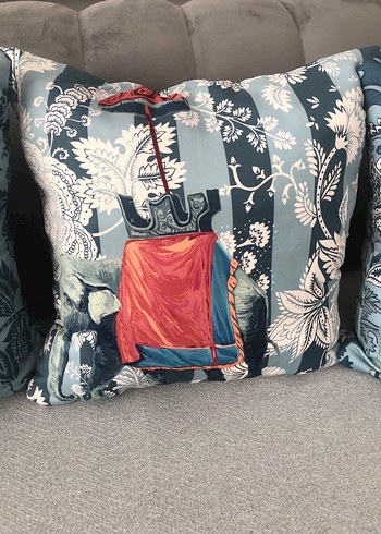 Petro mavisi Desenli Modern Minder Kılıfı - Görsel 4