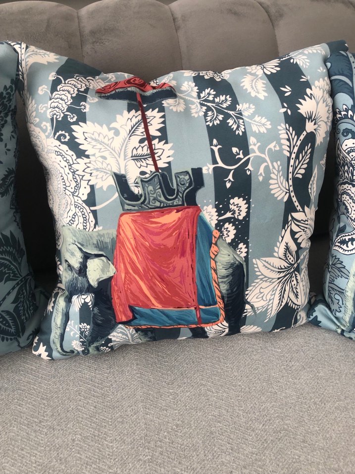 Petro mavisi Desenli Modern Minder Kılıfı - Görsel 4