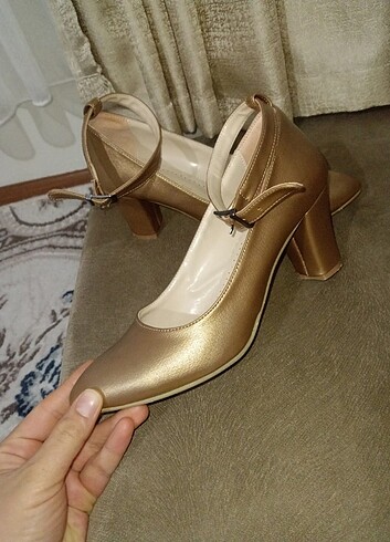 39 Beden Stiletto kalın topuklu Ayakkabı