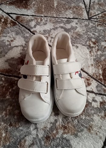 Beyaz Erkek Çocuk Spor Ayakkabı Velcro