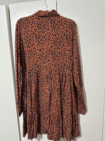xl Beden Leopar desen elbise
