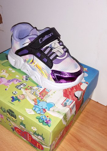 Kız Çocuk Mor Renkli Bağcıksız Spor Ayakkabı - Görsel 2