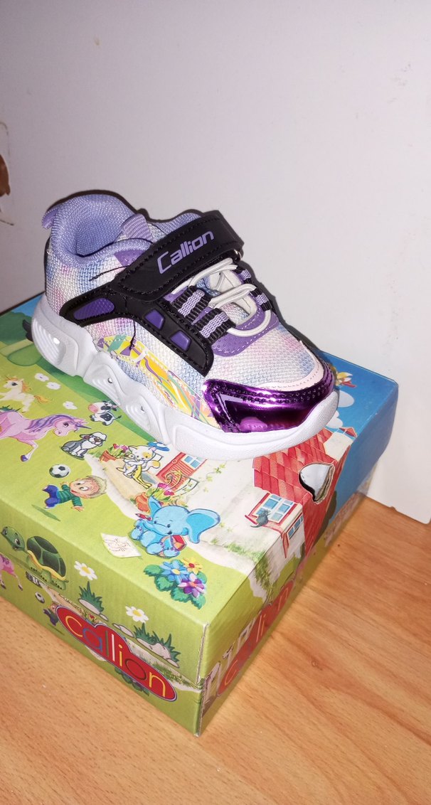 Kız Çocuk Mor Renkli Bağcıksız Spor Ayakkabı - Görsel 2