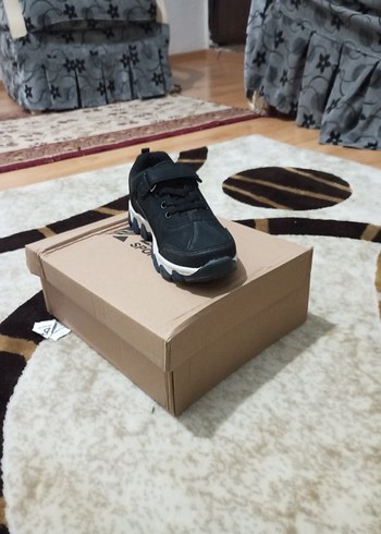 Siyah Gri Platform Topuklu Kadın Spor Ayakkabı - Görsel 3