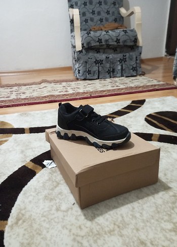 Siyah Gri Platform Topuklu Kadın Spor Ayakkabı - Görsel 4