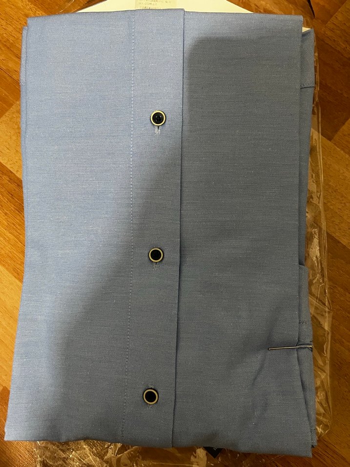 Mavi Düğmeli Uzun Kollu Erkek Gömlek - Görsel 3