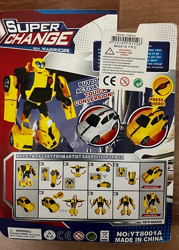 Sarı Süper Charge Aksiyon Robot - Görsel 2