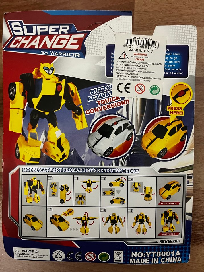 Sarı Süper Charge Aksiyon Robot - Görsel 2