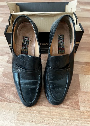 Erkek Siyah Hakiki Deri Klasik Tokalı Ayakkabı - Görsel 2