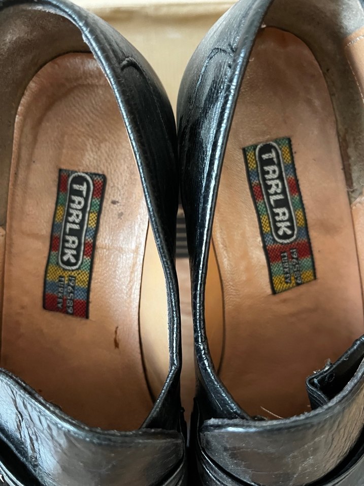 Erkek Siyah Hakiki Deri Klasik Tokalı Ayakkabı - Görsel 3