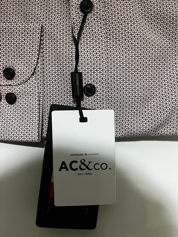 Bordo Desenli uzun Kollu Erkek Gömlek - Görsel 4