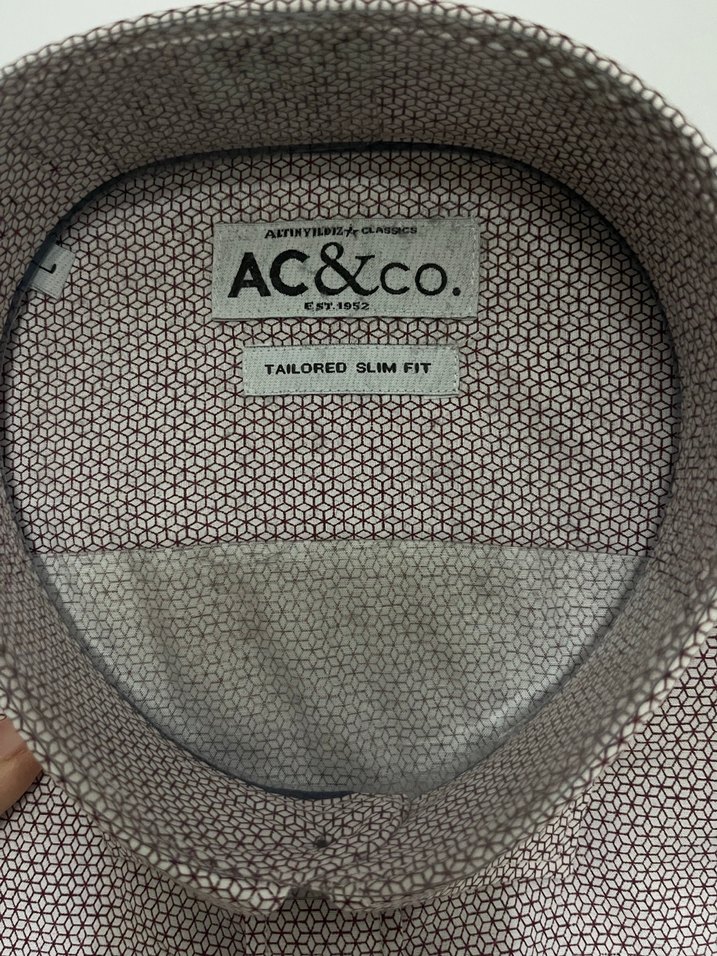 Bordo Desenli uzun Kollu Erkek Gömlek - Görsel 3