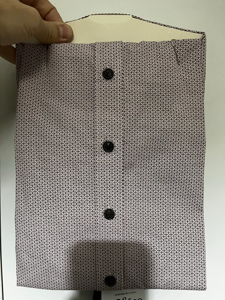 Bordo Desenli uzun Kollu Erkek Gömlek - Görsel 5