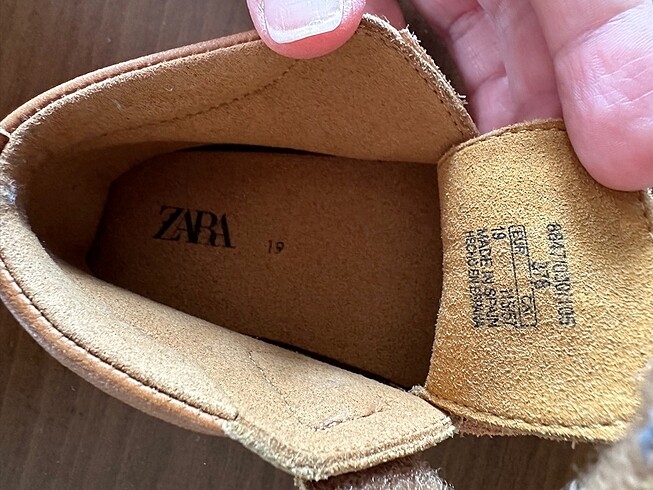 Zara deri ve nubuk kumaş detaylı nefes alabilen bebek ilk adım a