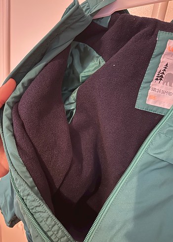 24-36 Ay Beden yeşil Renk Erkek Çocuk Yeşil Fermuarlı kapüşonlu Yağmurluk