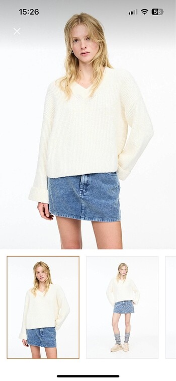 Pull & bear krem kazak